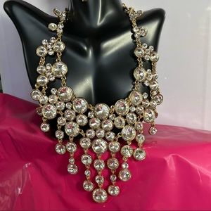 Statement necklace with matching earrings